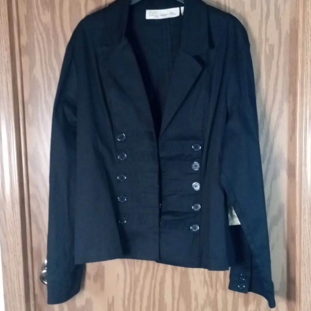 I.Q. Authentic Brand Elegant Black Women's Jacket, Festival, Retro, Grandma Core - Picture 13 of 13